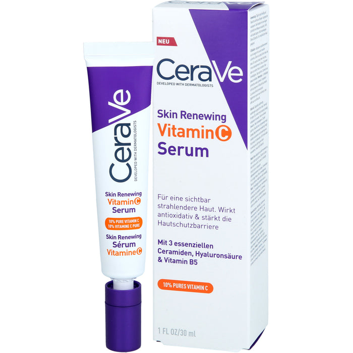 CeraVe Skin Renewing Vitamin C Serum für eine strahlendere Haut, 30 ml Gel