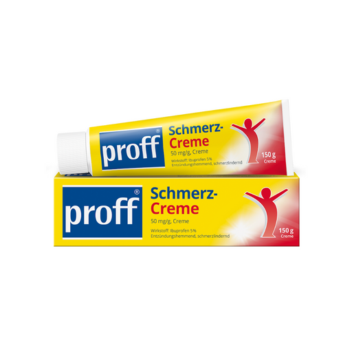 proff Schmerzcreme mit Ibuprofen – zur äußerlichen Behandlung von Muskel-, Gelenk- und Rückenschmerzen bei rheumatischen Erkrankungen oder nach Sport- und Unfallverletzungen, 150 g Creme