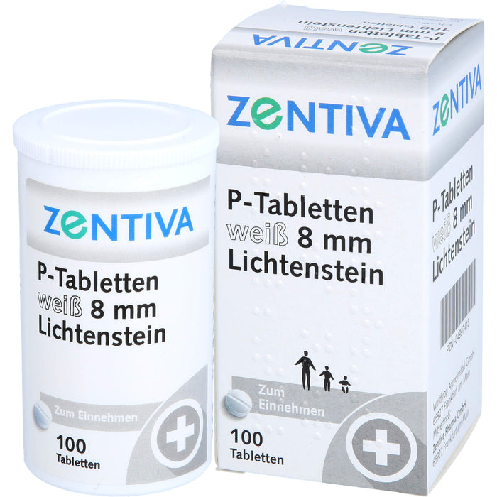 P-Tabletten weiß 8 mm Lichtenstein, 100 pc Tablettes