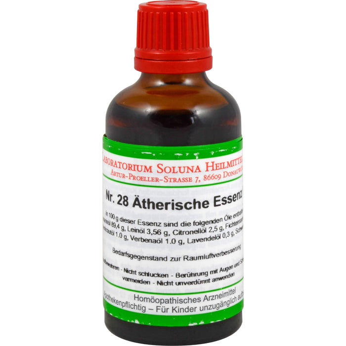 SOLUNA Nr. 28 Ätherische Essenz I Lösung zur Verbesserung der Raumluft, 50 ml Lösung
