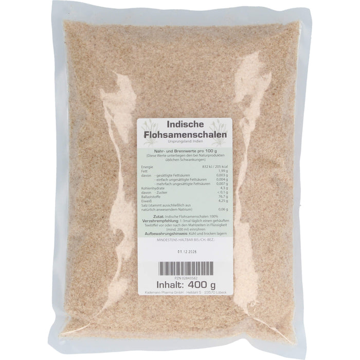 Kademann Pharma Indische Flohsamenschalen lose, 400 g Pulver