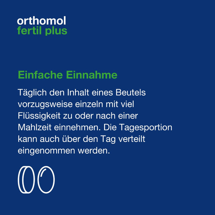 Orthomol Fertil plus - für Männer mit Kinderwunsch - mit Zink und Selen - Unterstützung der männlichen Fertilität - Tabletten/Kapsel, 90 St. Tagesportionen
