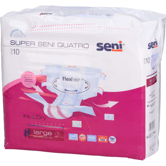 Seni Super Quatro Inkontinenzslips für Erwachsene Large, 10 St. Slips