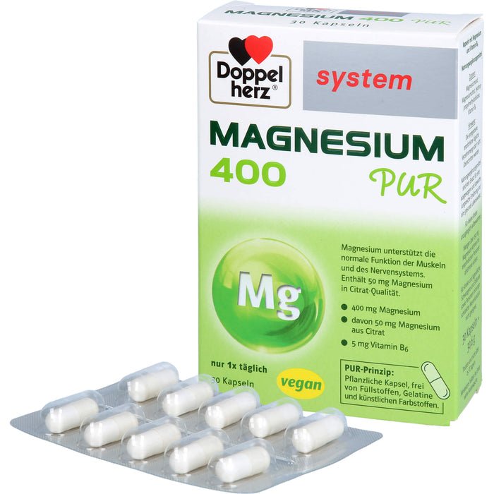 Doppelherz system Magnesium 400 Pur Kapseln, 30 St. Kapseln