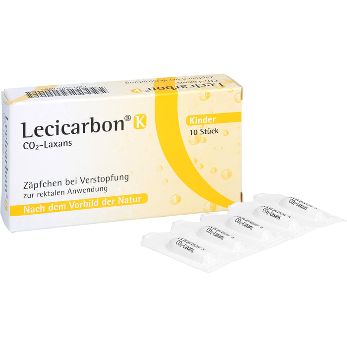 Lecicarbon  K CO2-Laxans (Kinderzäpfchen), 10 pcs. Suppositories