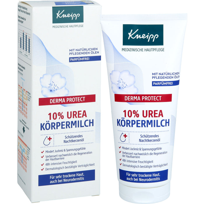 Kneipp Derma Protect 10% Urea Körpermilch für sehr trockene Haut, 200 ml Lotion