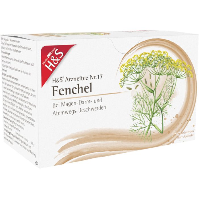 H&S Arzneitee Nr. 17 Fenchel bei Magen-Darm- und Atemwegsbeschwerden, 20 St. Filterbeutel
