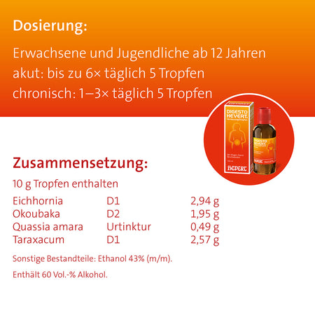 Digesto Hevert Verdauungstropfen bei Magen-Darm-Beschwerden, 30 ml Lösung