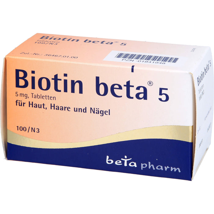 Biotin beta 5 Tabletten, 100 pc Tablettes