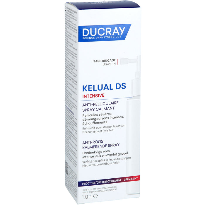 DUCRAY Kelual DS Intensive Anti-Schuppen beruhigendes Spray, 100 ml Spray