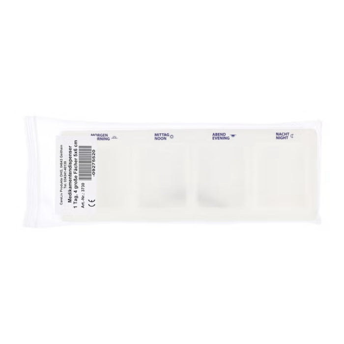CareLiv Medikamentendispenser 1 Tag 4 große Fächer 5 x 6 cm, 1 St. Behältnis