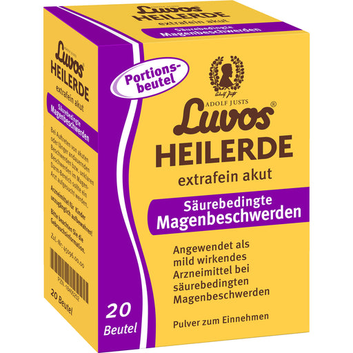 Luvos Heilerde extrafein akut bei säurebedingten Magenbeschwerden, 20 St. Beutel