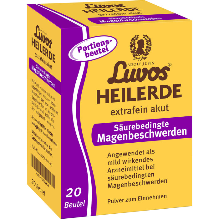 Luvos Heilerde extrafein akut bei säurebedingten Magenbeschwerden, 20 St. Beutel