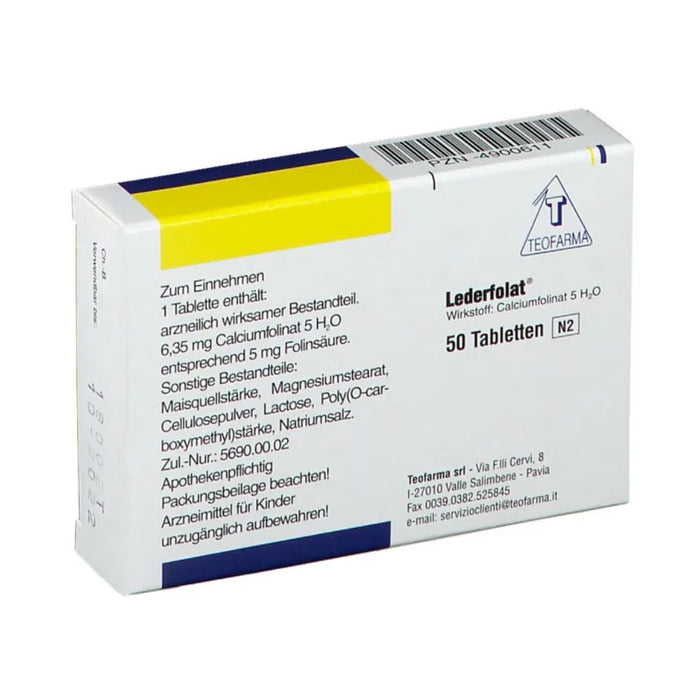 TEOFARMA Lederfolat 6,35 mg Tabletten, 50 pcs. Tablets