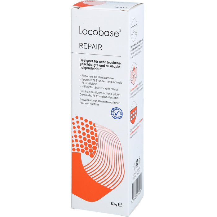 Locobase Repair Creme für sehr trockene, geschädigte, zu Atopie neigende Haut, 50 g Creme