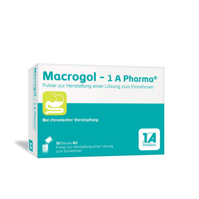 Macrogol - 1 A Pharma , Pulver zur Herstellung einer Lösung zum Einnehmen, 50 pcs. Sachets