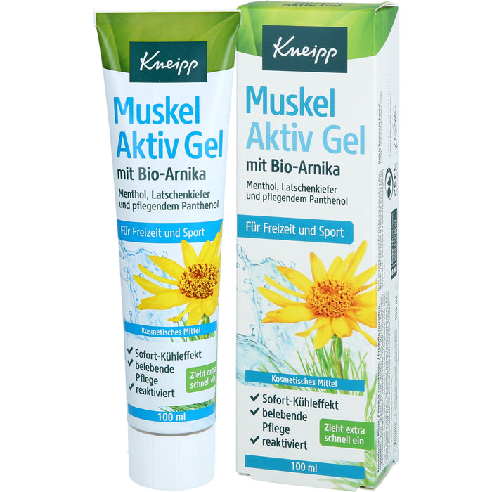 Kneipp Muskel Aktiv Gel mit Bio-Arnika, Menthol & Latschenkiefer, 100 ml Lösung