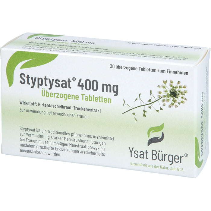 Styptysat 400 mg Tabletten zur Verminderung starker Menstruationsblutungen bei Frauen, 30 pc Tablettes