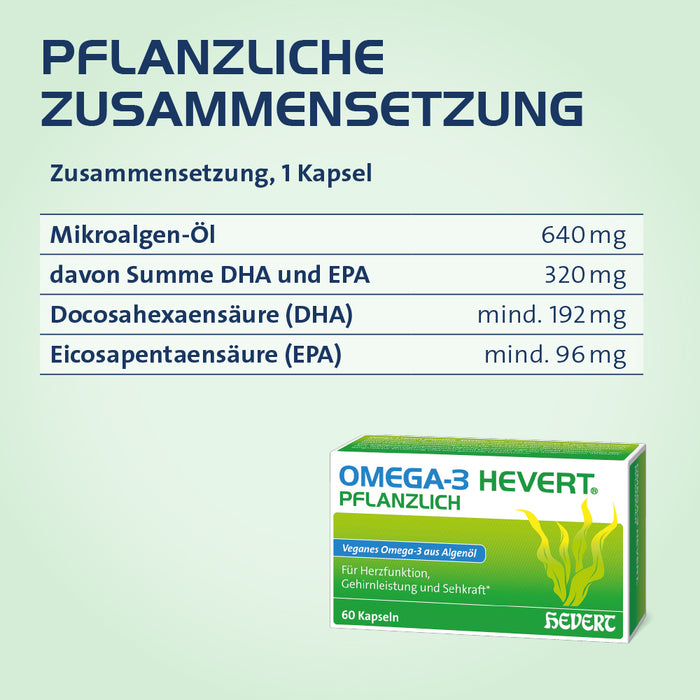 Omega-3 Hevert pflanzlich Kapseln, 120 pc Capsules