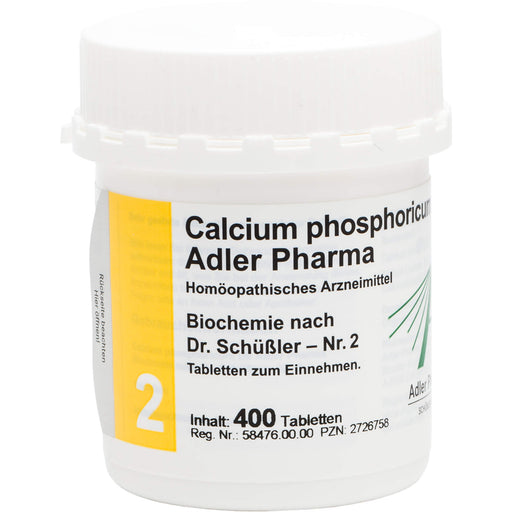 Adler Pharma Calcium phosphoricum D6 Biochemie nach Dr. Schüßler Nr. 2 Tabletten, 400 St. Tabletten