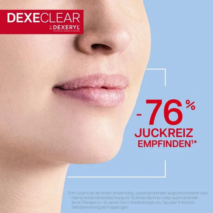 DEXECLEAR feuchtigkeitsspendende, beruhigende Reinigung für  unreine und zu Akne neigende Haut, 200 ml Gel