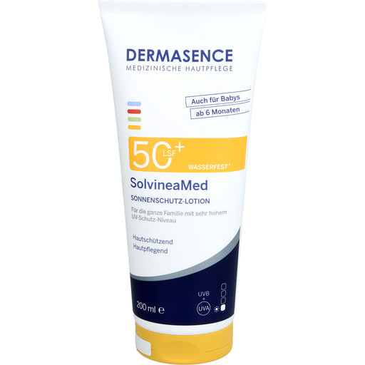 DERMASENCE SolvineaMed Sonnenschutz-Lotion LSF 50+ leichte und schnell einziehende Textur, 200 ml Lotion