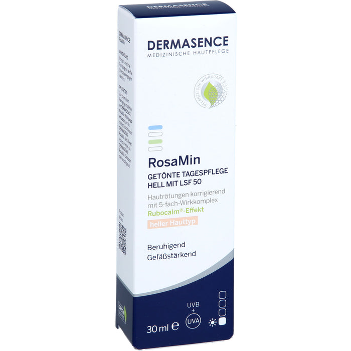 DERMASENCE RosaMin getönte Tagespflege hell mit LSF 50 Hautrötungen korrigierend, 30 ml Creme