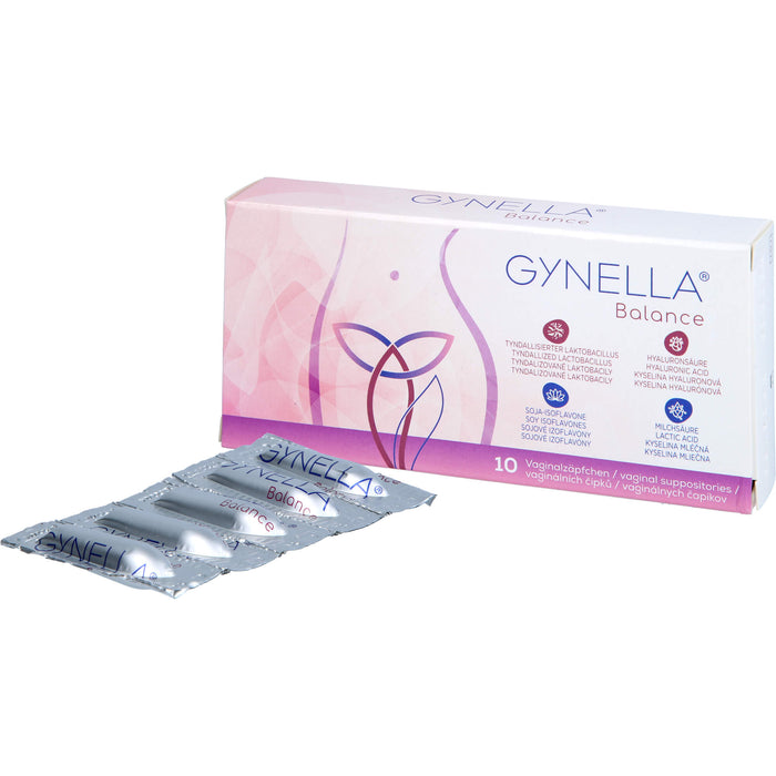 GYNELLA Balance Vaginalzäpfchen zur Aufrechterhaltung der Vaginalschleimhaut, 10 pc Suppositoires