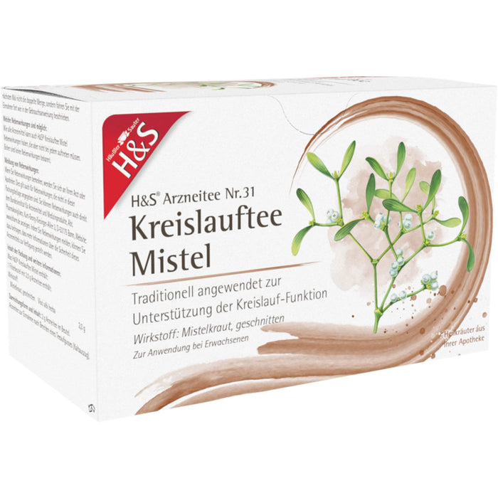 H&S Kreislauftee Mistel, 20 pc Sac filtrant