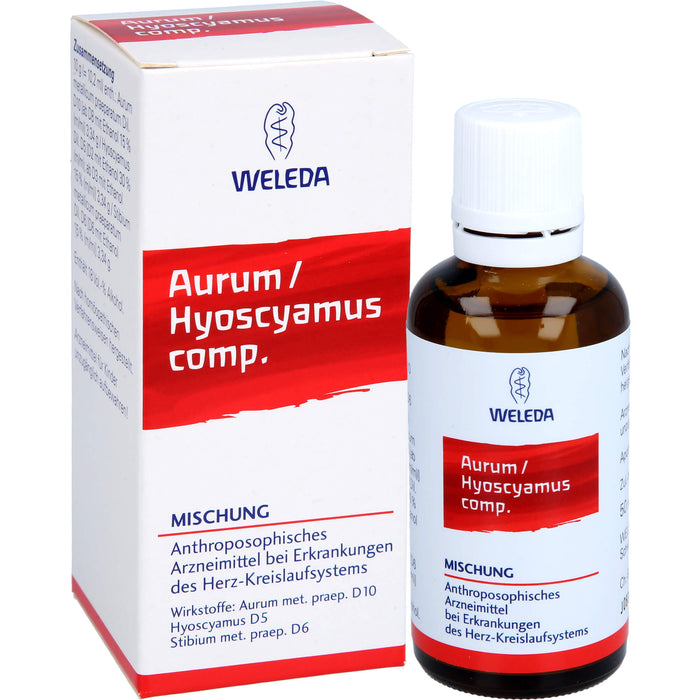 WELEDA Aurum / Hyoscyamus comp. Mischung bei Erkrankungen des Herz-Kreislaufsystems, 50 ml Mélange