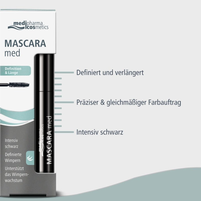 medipharma cosmetics Mascara med intensiv schwarz, 1 pc Plume