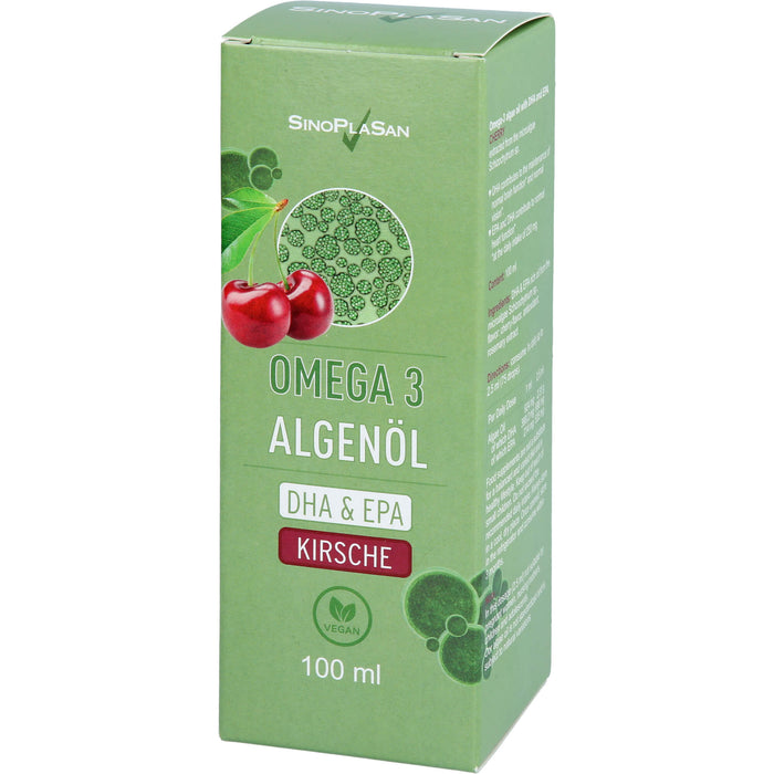 SinoPlaSan Omega 3 Algenöl DHA + EPA Lösung Kirsche, 100 ml Tropfen