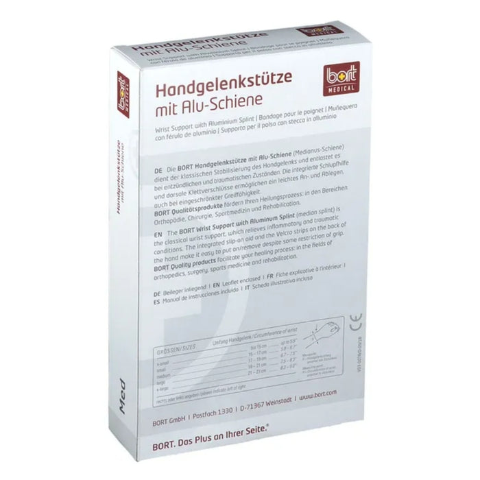 BORT Handgelenkstütze Aluschiene re schwarz sm, 1 pc Bandage