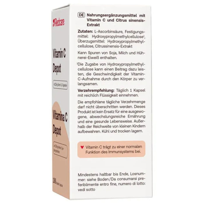 RedCare Vitamin C Depot Kapseln, 100 pc Capsules
