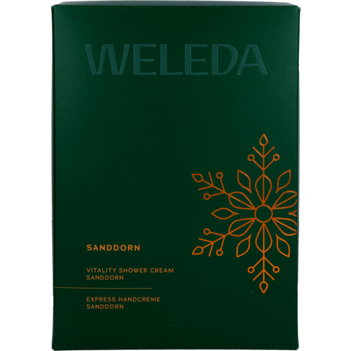 WELEDA Geschenkset Sanddorn mit Vitality Shower Cream Sanddorn und Express Handcreme Sanddorn, 250 ml Creme