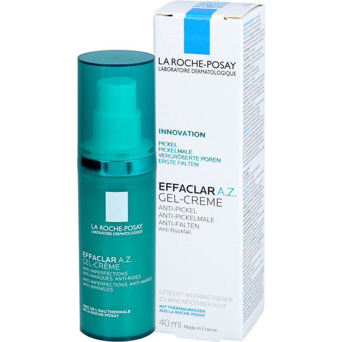 La Roche-Posay Effaclar A.Z. Gel-Creme Anti-Pickel, Anti-Pickelmale, Anti-Falten, 40 ml Cream