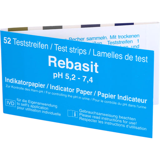 Rebasit Indikatorpapier zur Harn-pH Wert Kontrolle, 52 St. Teststreifen