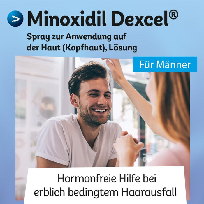 Minoxidil Dexcel 50 mg/ml Spray für Männer zur Anwendung auf der Haut (Kopfhaut), 60 ml Solution