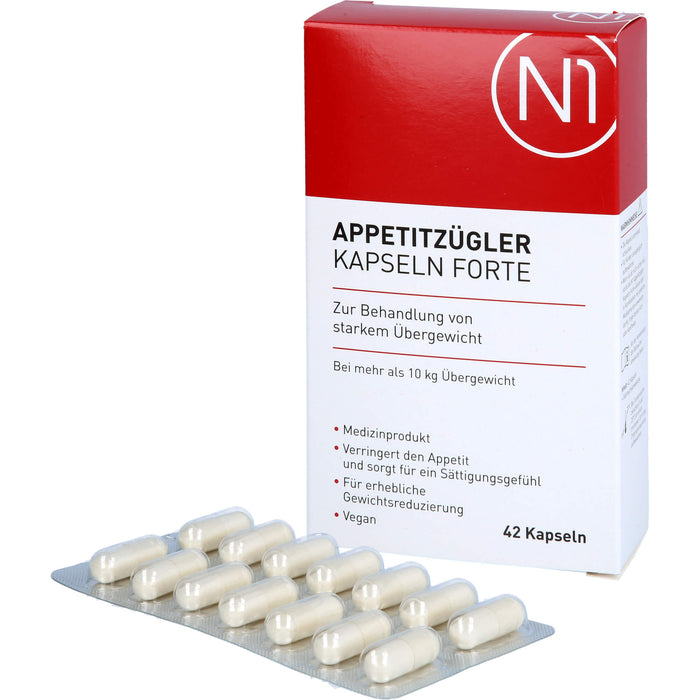 N1 Appetitzügler Kapseln Forte bei starkem Übergewicht, 42 pc Capsules