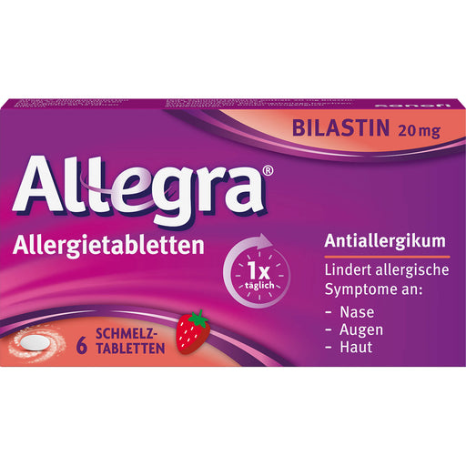 Allegra Allergietabletten Bilastin 20 mg lindert allergische  Symptome, 6 St. Tabletten
