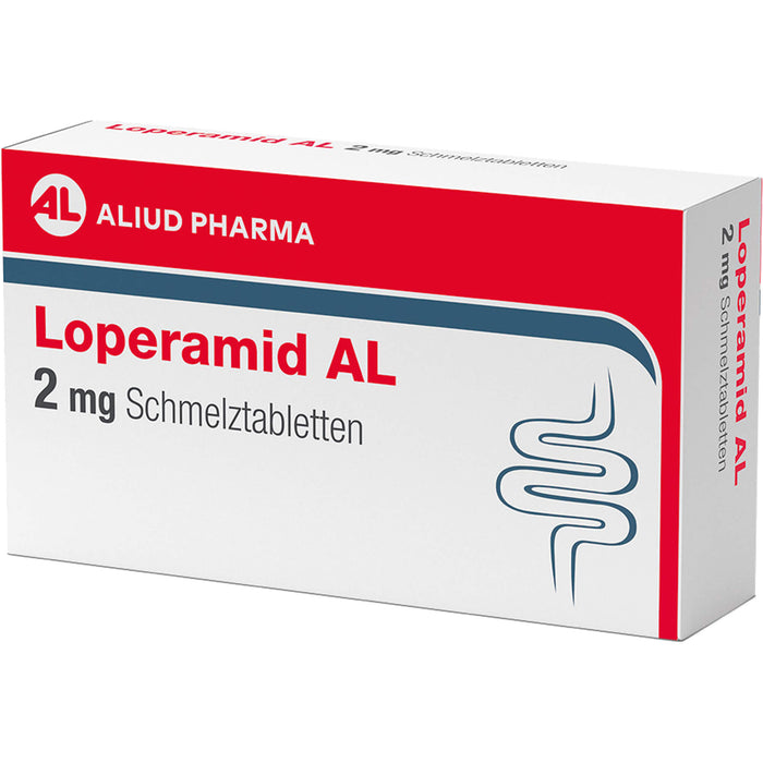 Loperamid AL 2 mg Schmelztabletten bei Durchfall, 12 pcs. Tablets