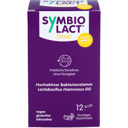 SymbioLact Direkt Sticks mit 10 Mrd. Lactobacillus rhamnosus GG mit fruchtigem Geschmack, 12 St. Sticks