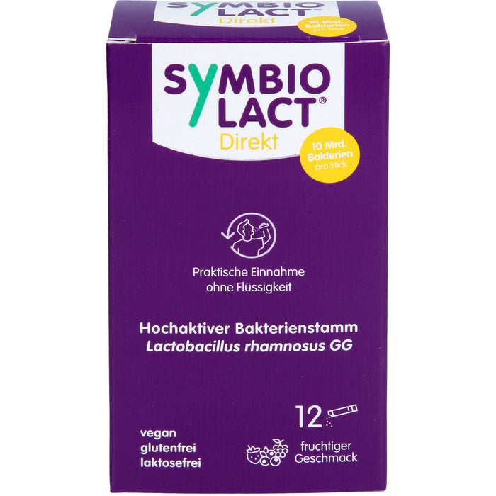 SymbioLact Direkt Sticks mit 10 Mrd. Lactobacillus rhamnosus GG mit fruchtigem Geschmack, 12 St. Sticks
