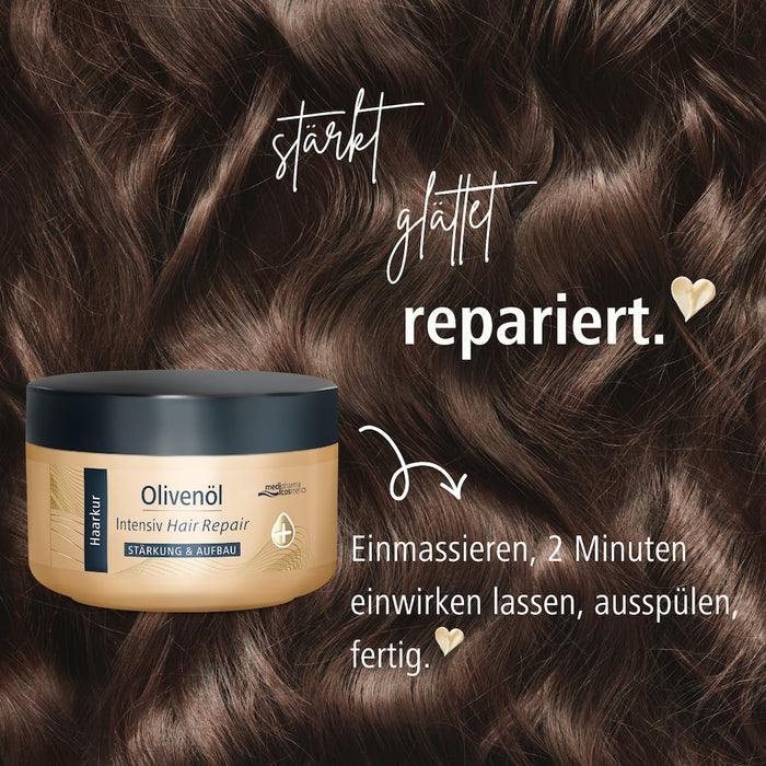 Medipharma Cosmetics Olivenöl Intensiv Hair Repair Haarkur, 250 ml Shampoing