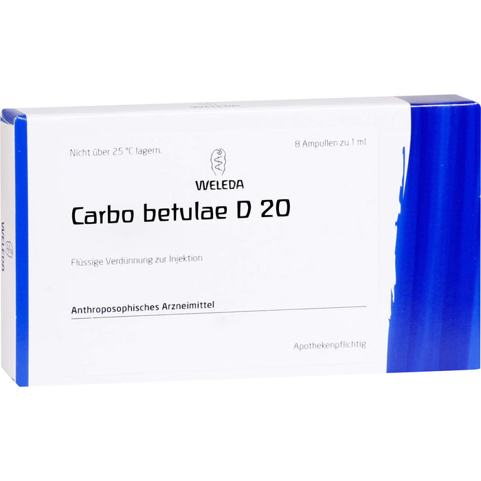 Carbo Betulae D20 Weleda Amp., 8X1 ml AMP