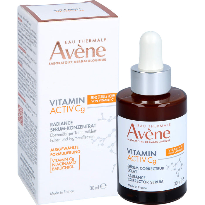 Avène Vitamin Activ Cg Radiance Serum-Konzentrat für ebenmäßigen Teint, milderrt Falten und Pigmentflecken, 30 ml Solution
