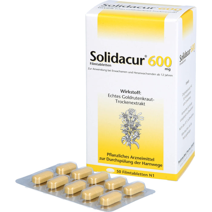 Solidacur 600 mg Filmtabletten zur Durchspülung der Harnwege, 50 pc Tablettes
