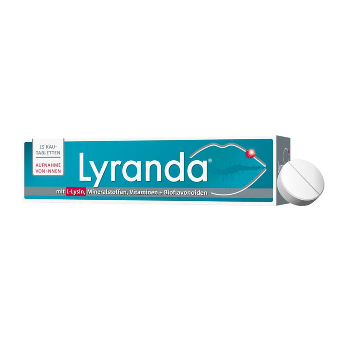 Lyranda Kautabletten bei Lippenherpes, 15 pc Tablettes