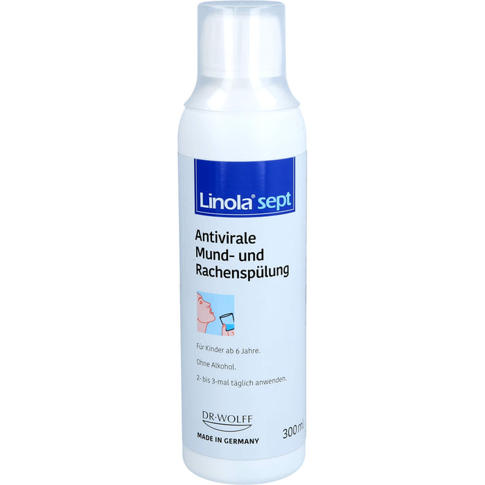Linola sept antivirale Mund- und Rachenspülung für Kinder ab 6 Jahren, 300 ml Solution