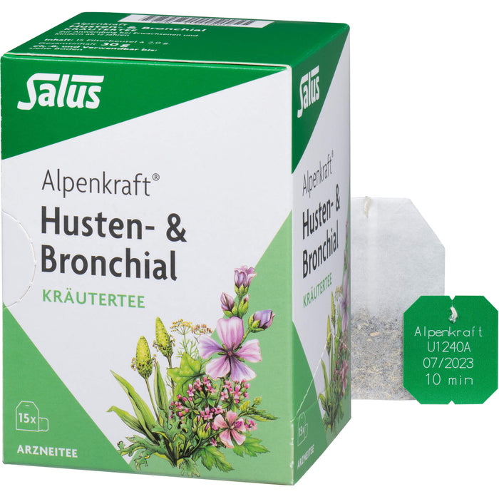 Salus Alpenkraft Husten- & Bronchial Kräutertee, 15 pc Sachets